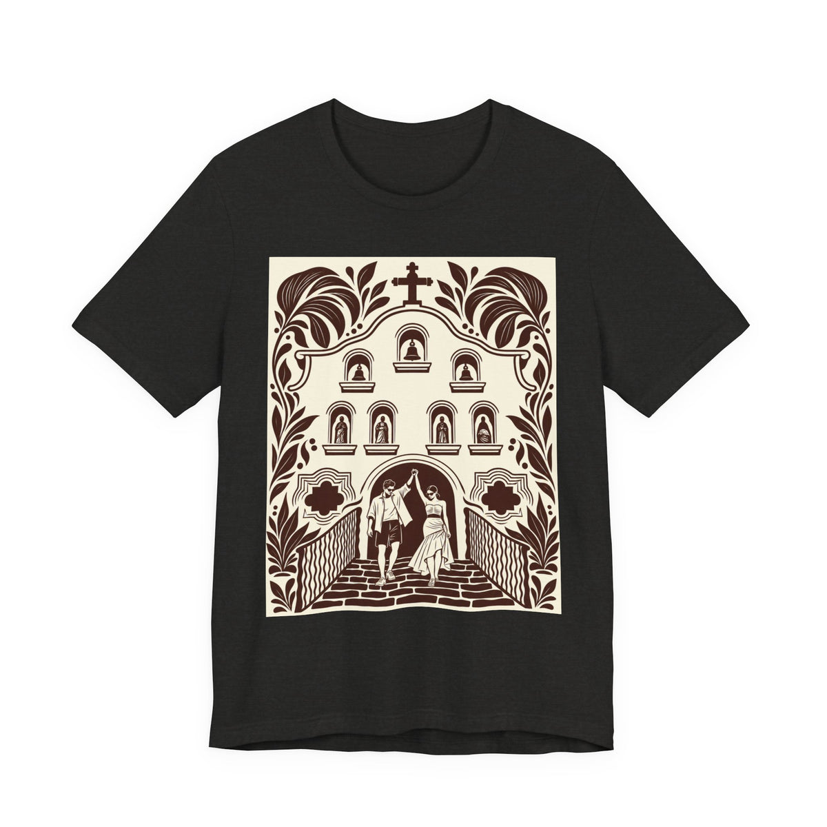 Destination Wedding | Romantic Chapel  Lino Cut T-Shirt | LinoRock