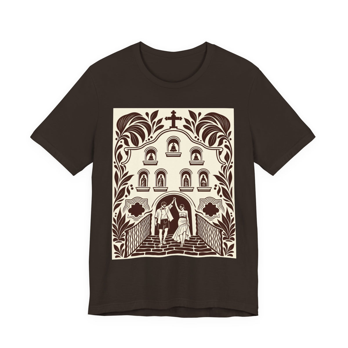 Destination Wedding | Romantic Chapel  Lino Cut T-Shirt | LinoRock
